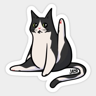 Cow Cat Leg Up Sticker